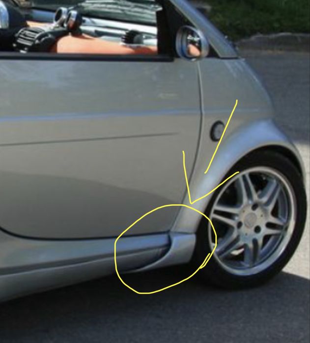 Lip spoiler embaladeira brabus smart fortwo 450
