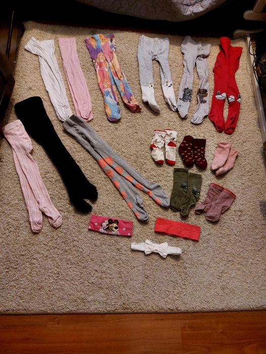 Paka ubranek dziewczynka r.92/98 duzo kurtki bluzy spodnie akcesoria