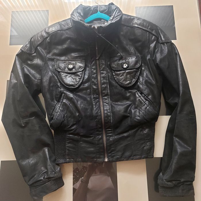 Куртка шкіряна з лазерним напиленням