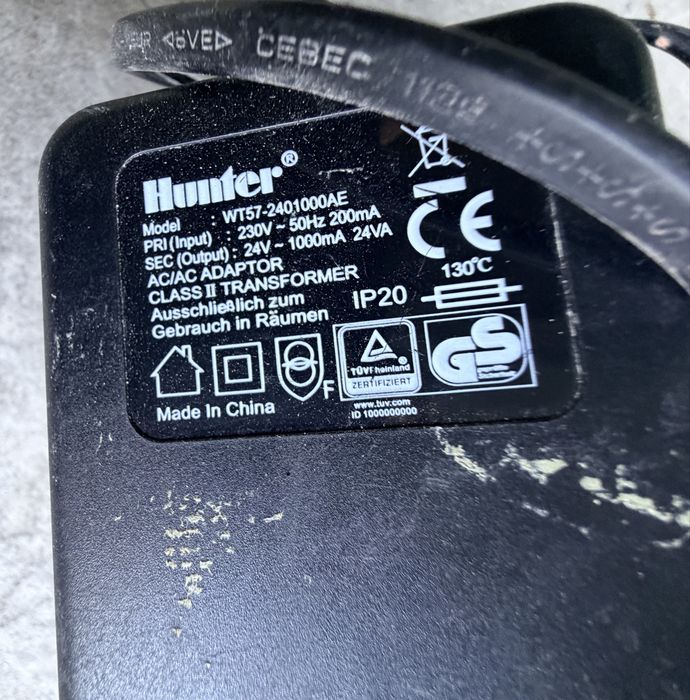 Zasilacz  24V - transformator  HUNTER