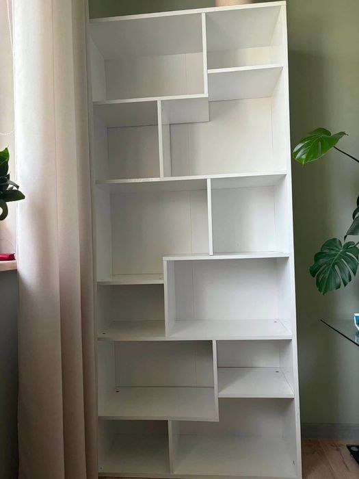 Regał BRW 88 cm z 12 półkami biały