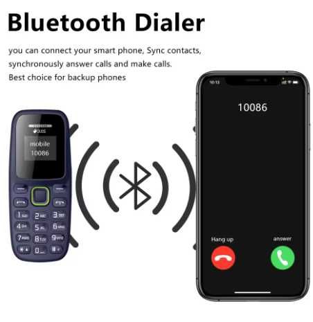 Міні-Мобільний телефон SERVO BM310 (Bluetooth, 2 SIM)