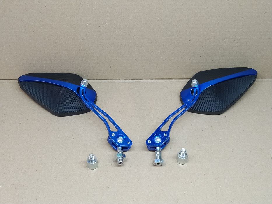 Зеркала мото (пара) универсальные "ПРИЗМА SPORT" SH2228 синий М8 М10