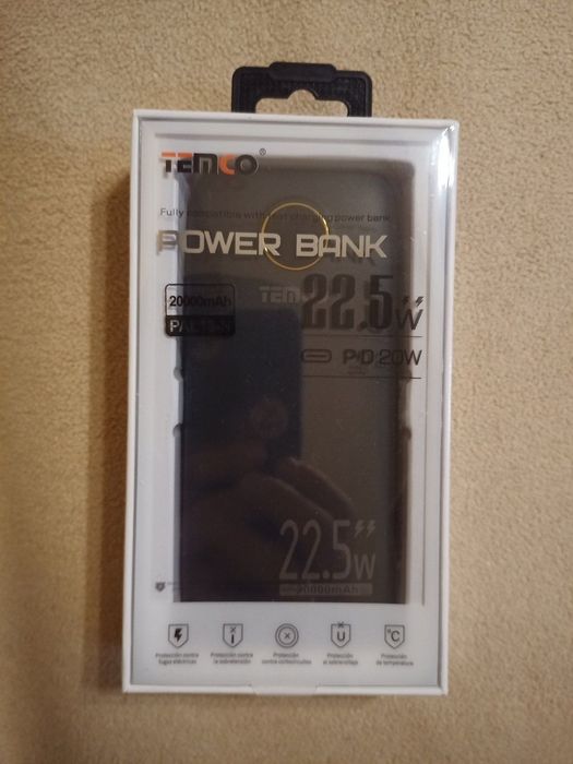Павербанк Іспанія TEMCO PowerBank 20000mAh 22.5w (PAL13-N) 74Wh
