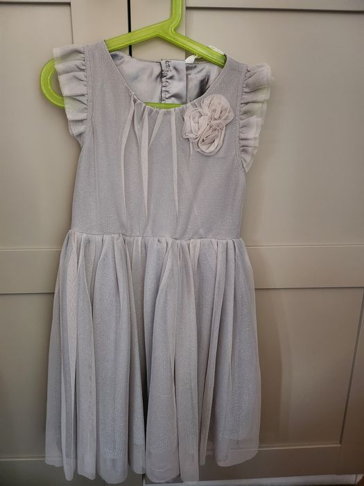 Sukienka tiul H&M szara tiul r.128