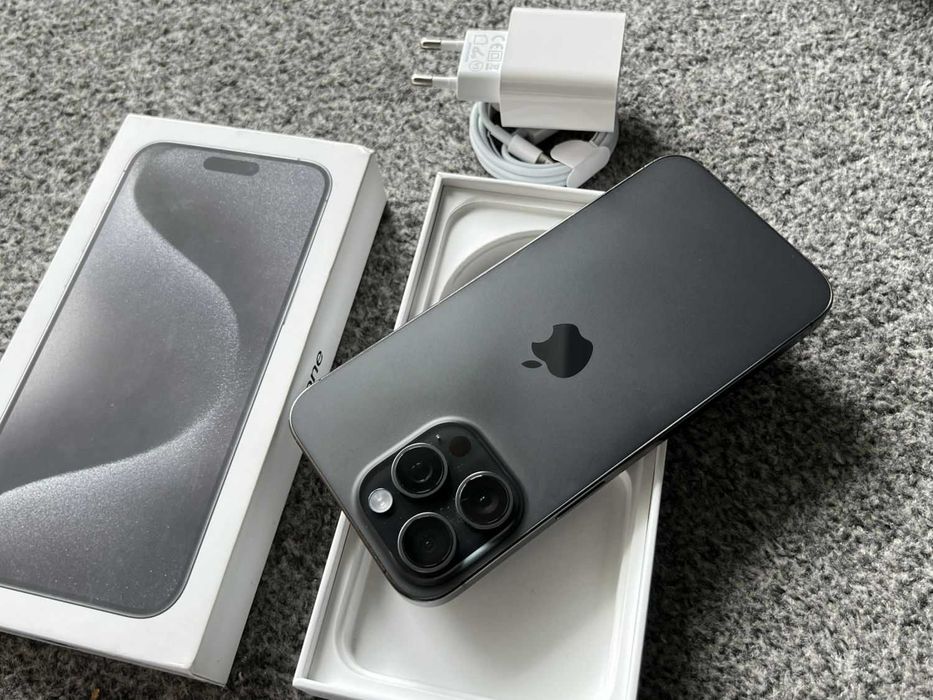 iPhone 15 Pro Max 512GB SPACE GREY SZARY Grafitowy Bat97%+ SZKŁO