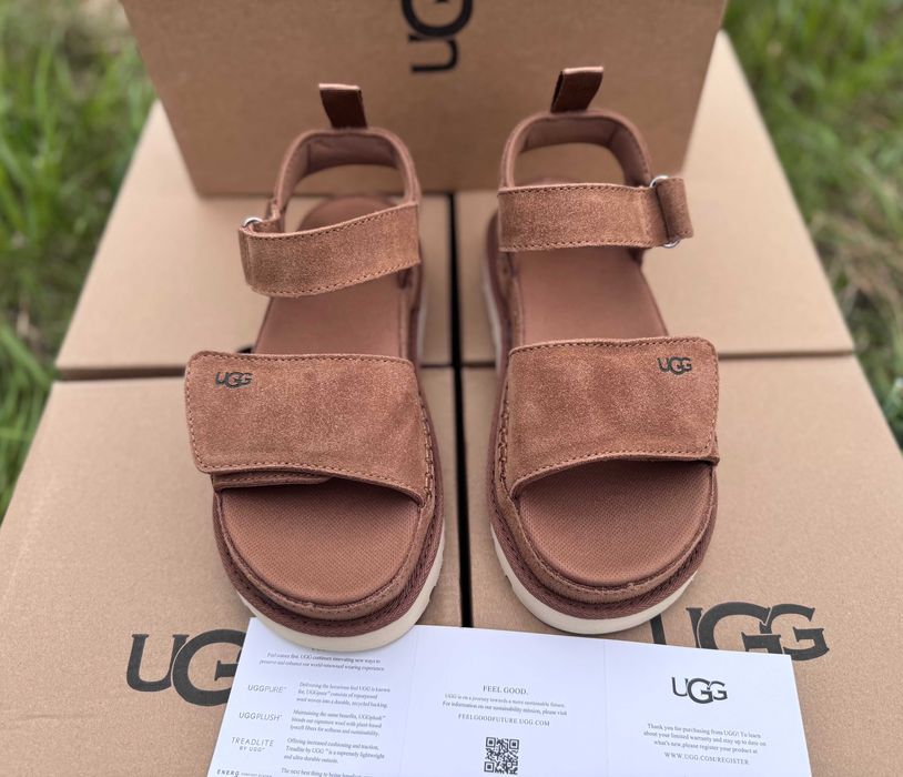 Босоножки / Босоніжки Ugg W Goldenstar Sandals Chestnut / Brown  Оригінал / Угг Сандалі / Уггі / Угги /Уги