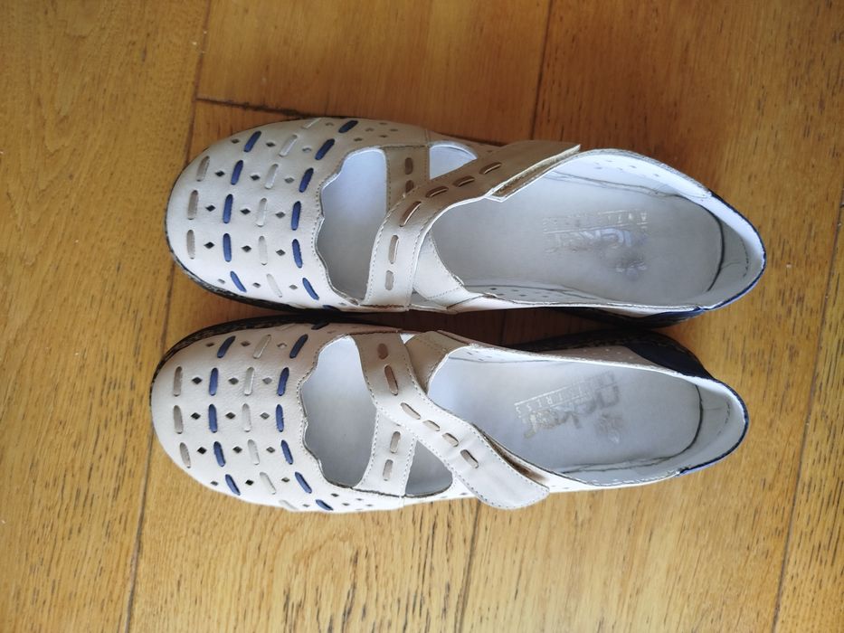 Rieker 41, damskie skórzane mega wygodne buty sandały wkł.26,5 cm