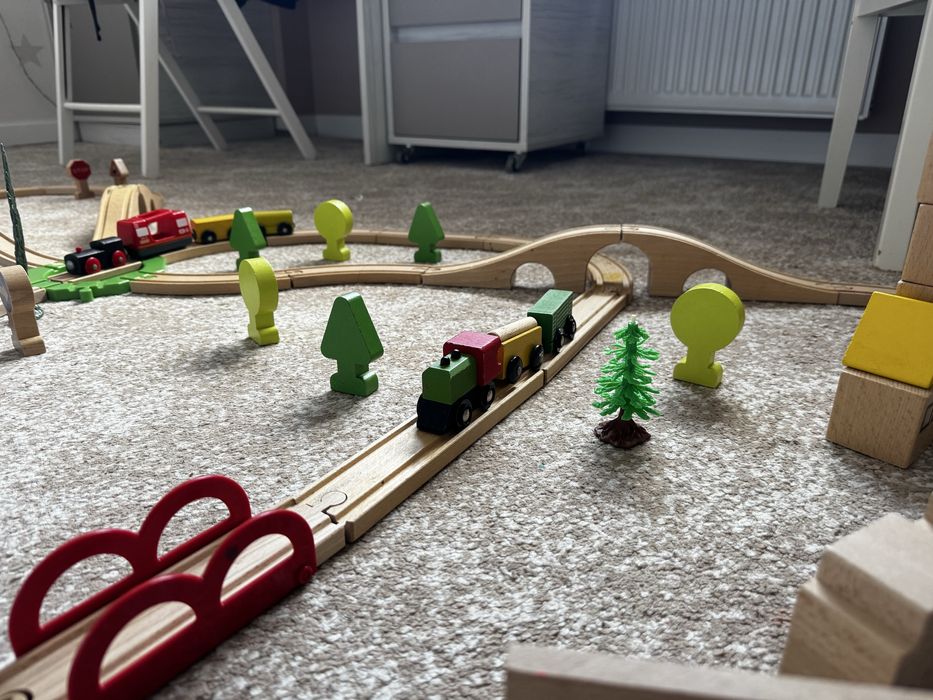 Деревянная железная дорога Ikea 2 набора