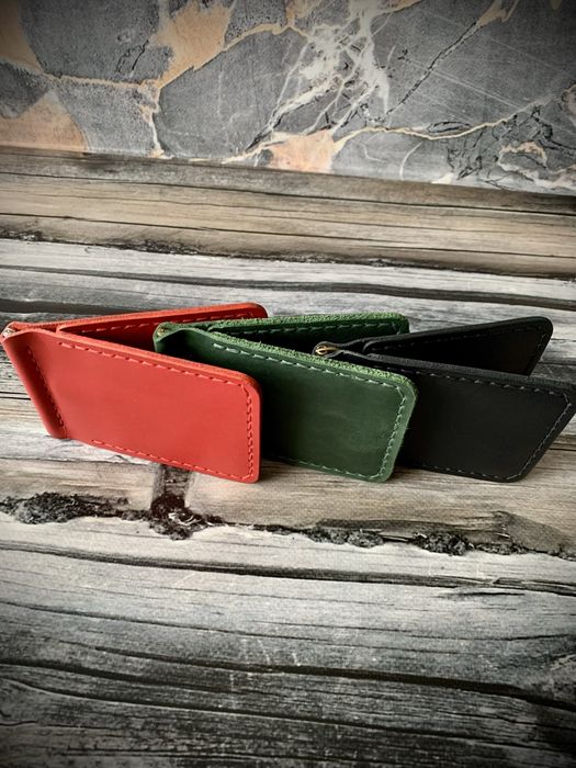 Кожаный зажим для денег,кошелек,портмоне ручной работы t.d.family !