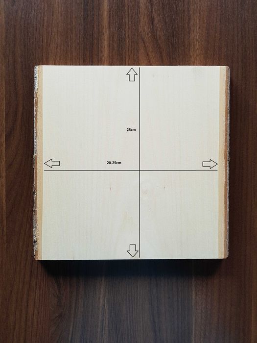 Deska lipowa z korą 25x22,5x2,5cm rzeźba, ikony, decoupage