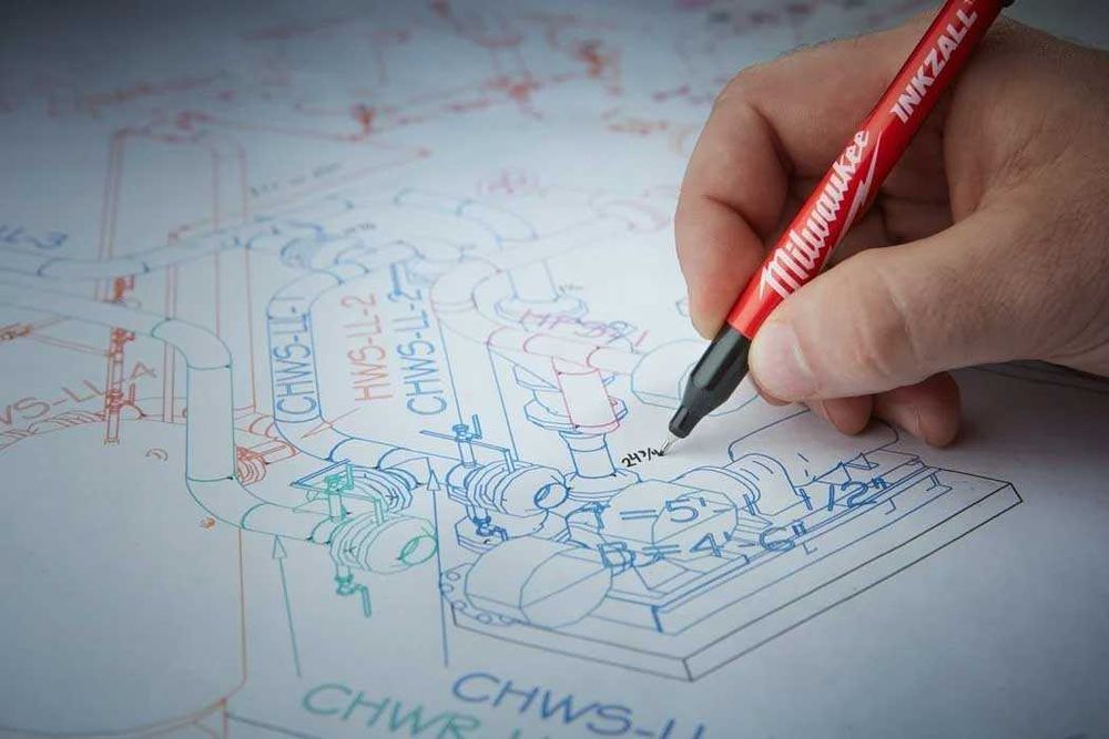 Набір маркерів з надтонким пером Milwaukee InkZAll 4 шт