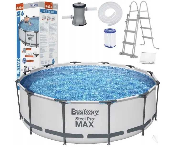 Каркасний басейн Bestway Steel Pro MAX 56418 366x100см з драб та насос