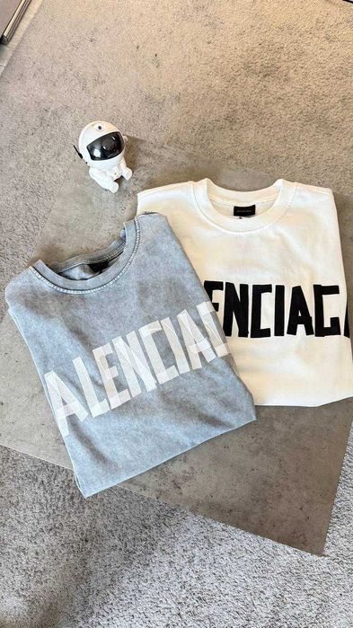 Стильна футболка Balenciaga White оверсайс  унісекс