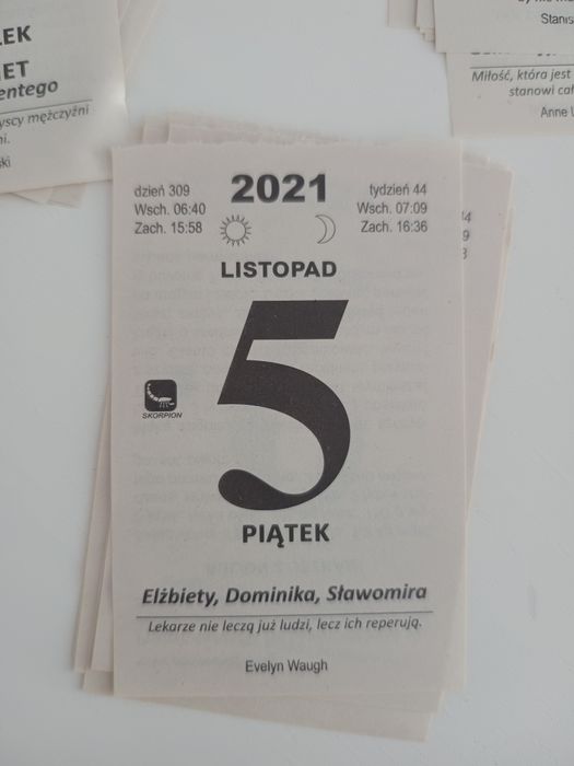 Kartka z kalendarza