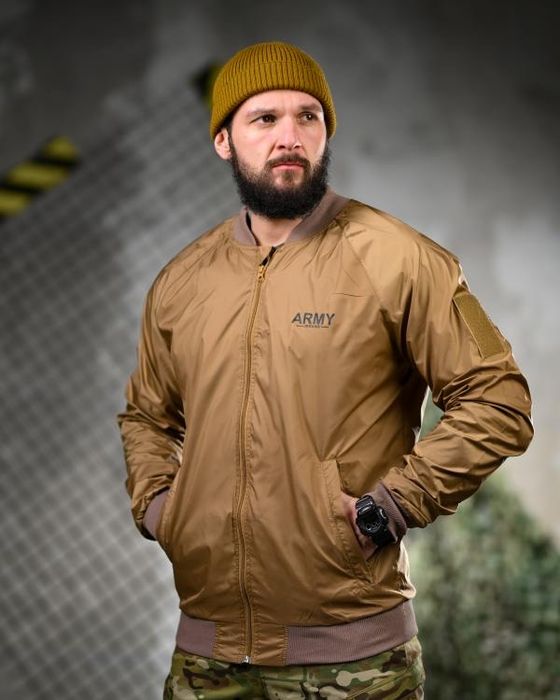 Стильна вітровка на весну чоловіча тактична койот, чорна, ветровка