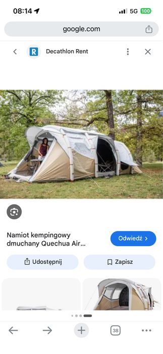 Namiot Decathlon 6.3 air  fresh&black bardzo duzy