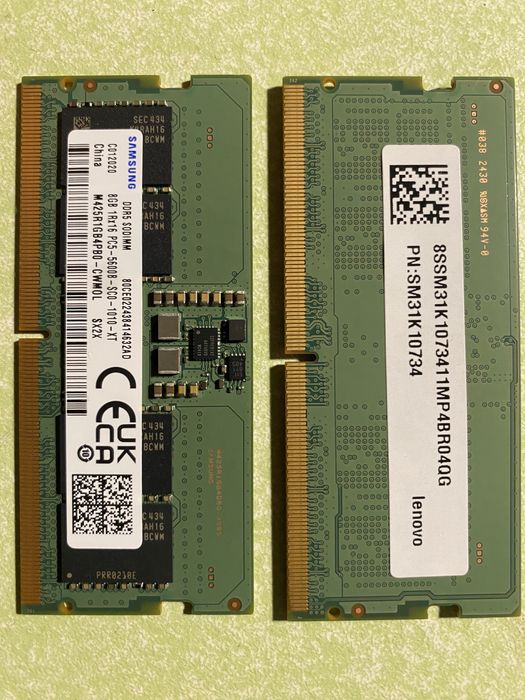 Ореративная память Lenovo (samsung) ddr5 4800 16Gb kit(2x8Gb)