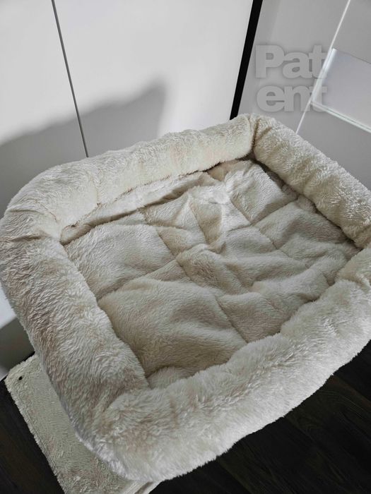 Drapak dla kota kompaktowy 67 cm beżowy domek słupek legowisko