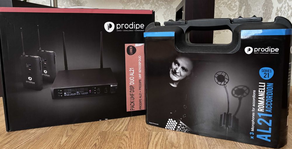 Комплект мікрофонів для акордеона ProdipeAL21 + Радіосист UHF DSP Duo