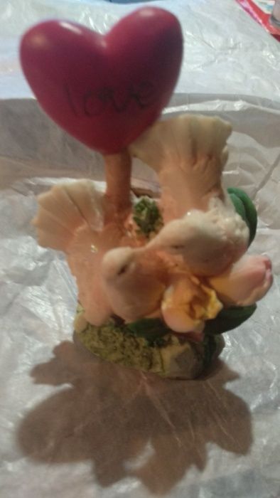 подарок день валентина свадьбу голуби влюбленные статуэтка любовь love