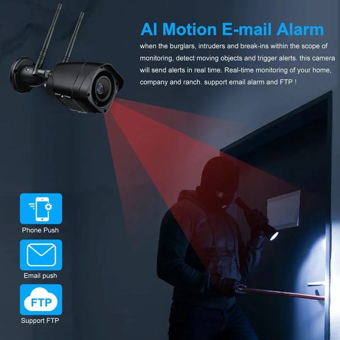 Wifi камера відеоспостереження 5мегапікселів