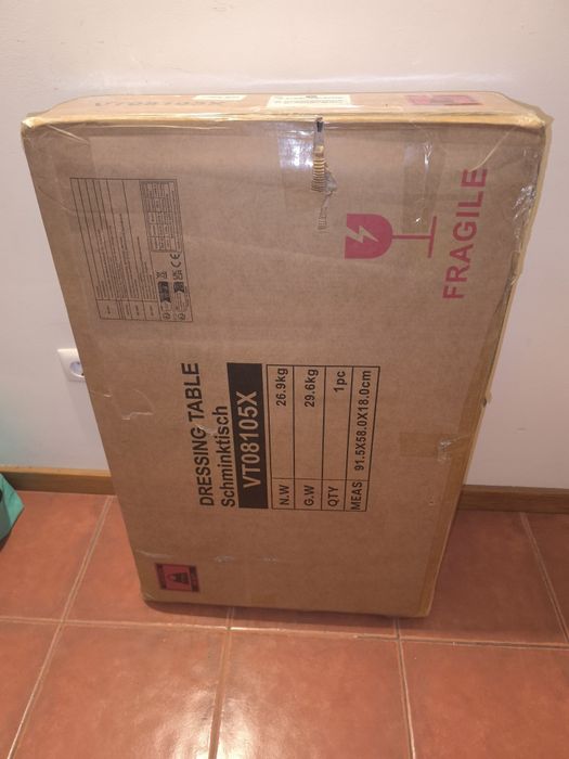 Penteadeira com espelho e 10 luzes LED,