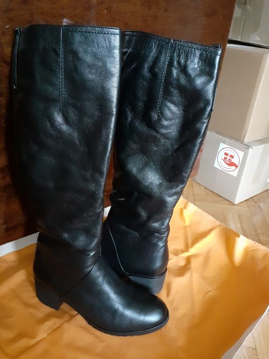 Сапоги зимние кожаные европейки