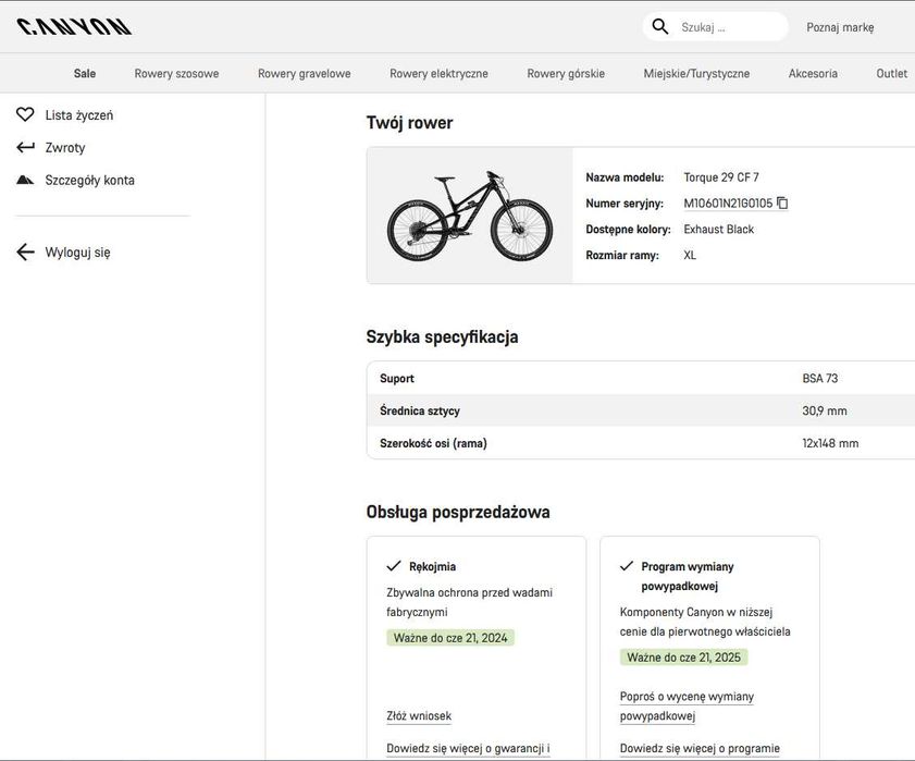 Canyon Torque CF7, 29, XL