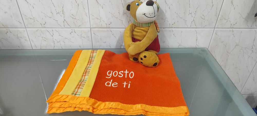 Manta "gosto de ti" + peluche