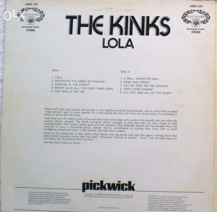 The Kinks - Lola (1970) Lp vinil