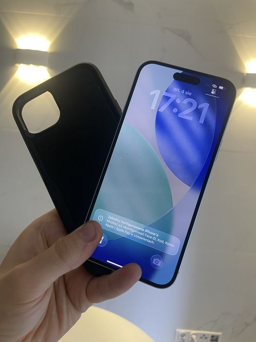 iPhone 15 Plus - 128gb - błękitny - 86% kondycji bat. - etui gratis