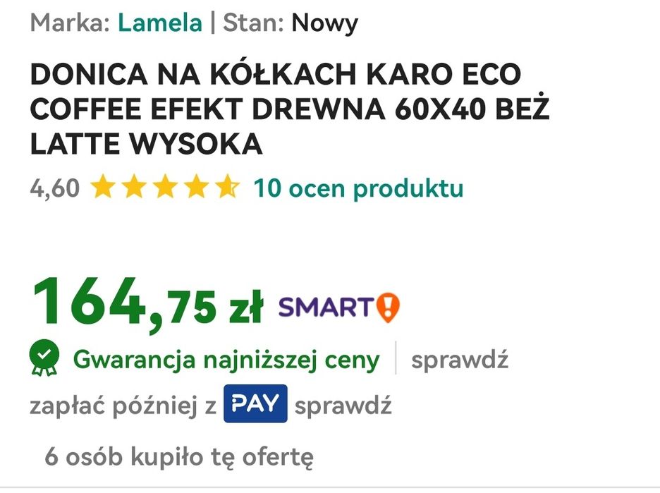 Kwietnik, donica drewnopodobna Lamela 60x40x40