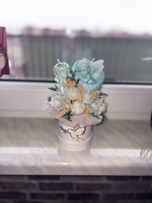Flower box ze swiec sojowych