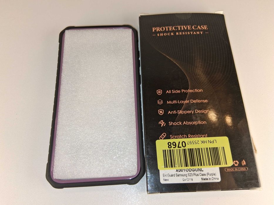 Y020 Etui ExiGuard Samsung S23 Plus Fioletowe Odporne na Wstrząsy