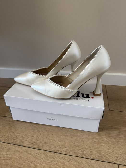 Buty ślubne na szpilce Brilu