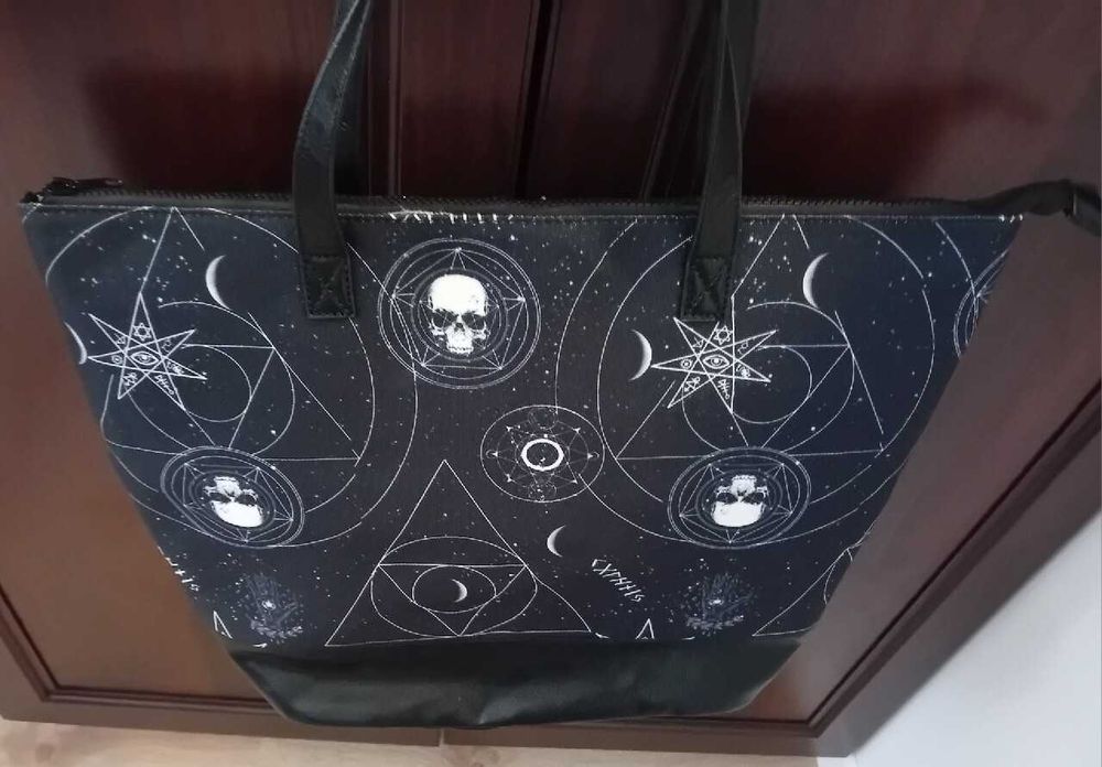 Spin Doctor - Torba Shopping Bag, nowa, unikat (wzór kozmos/czaszki)