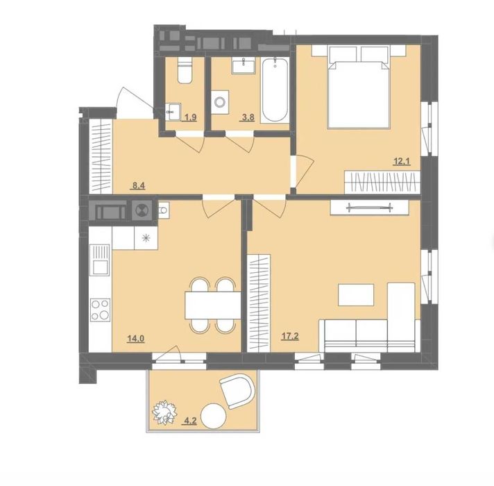 ЦЕНТР‼️ Продаж (єОселя) 2-кімнатної квартири 58,6 кв. м. Сокаль