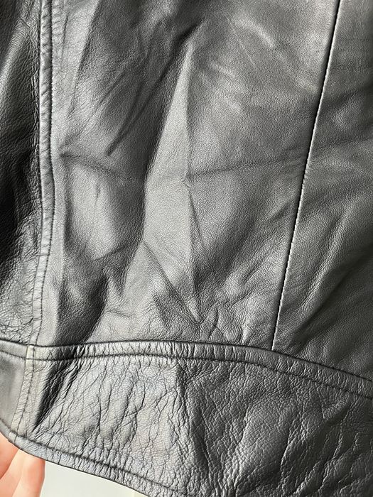 Czarna ramoneska ze skóry naturalnej S 36 NEXT