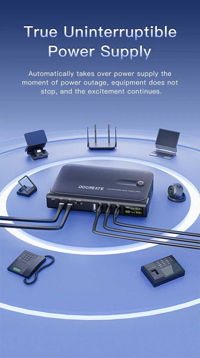 DOCREATE DC1036L - ДБЖ (UPS) для роутера, міні-ПК, IP-камер, та інш.