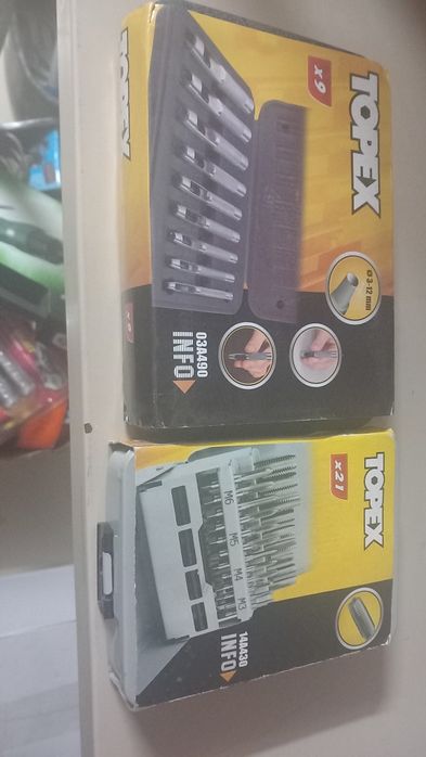 Conjuntos TOPEX Novos: Alargadores 9 + Jogo de Rosqueadores 21 P