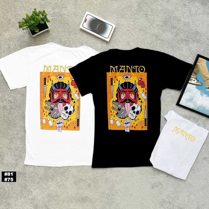 Черна / Белая • MANTO Футболка • Gloves • XS S M L XL XXL