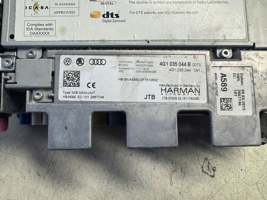 audi a6 c7 radio czytnik nawigacji jednostka mmi 4g1035044b