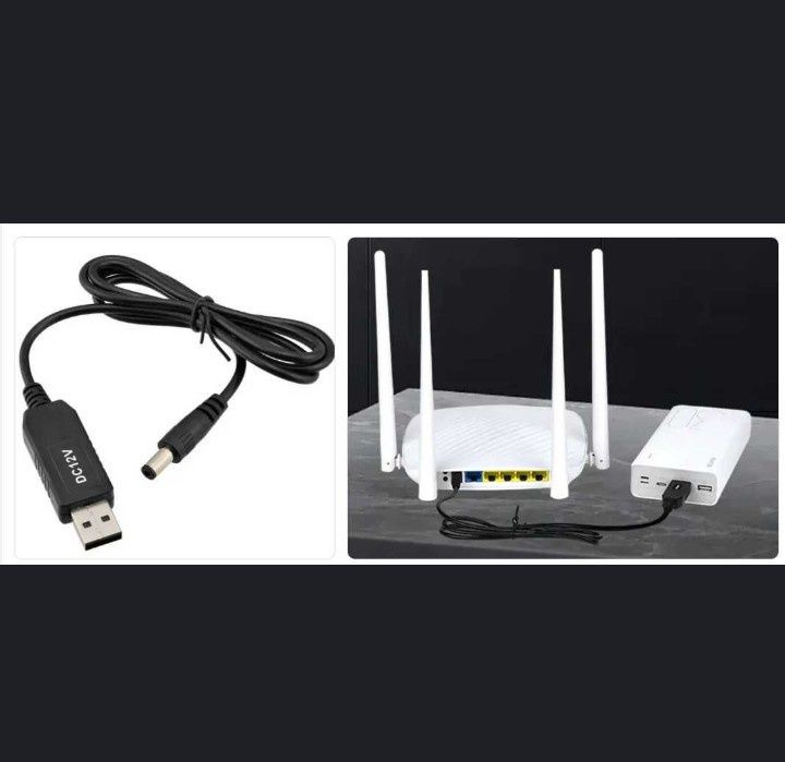 Кабель USB-C/ DC PD 5V 9V 12V 15V 20V 60W 3А для ноутбука, роутера