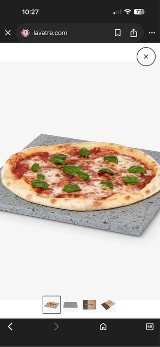 Wulkaniczny  KAMIEŃ DO PIZZY Z ETNY 38x32x1,5CM