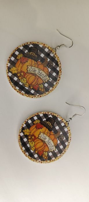 Kolczyki halloween dynia