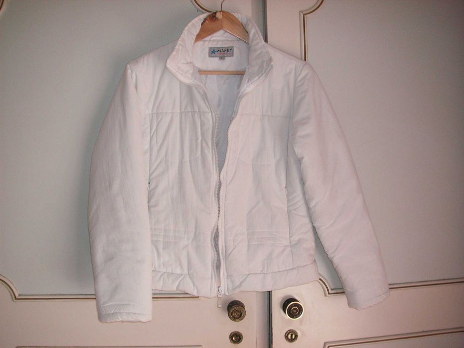 Casacos / Parkas Curtos Branco e Preto