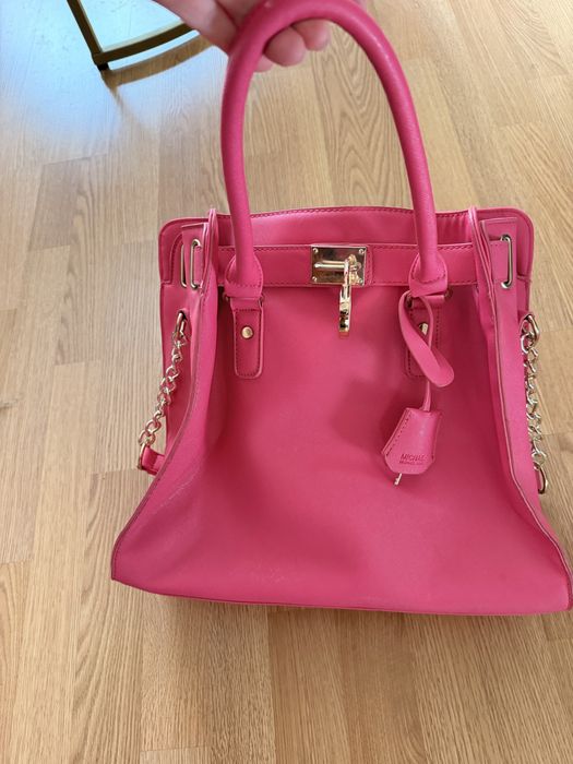 Яскрава жіноча сумка Michael Kors Hamilton (рожева / фуксія)