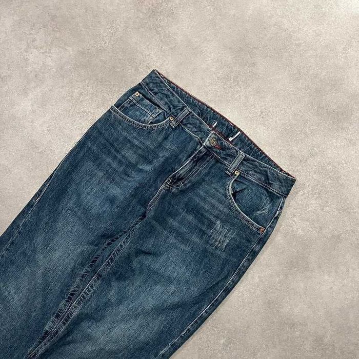 Vintage Spodnie Jeansy Y2K Rap Hip Hop Pocket Denim Pants Haft Retro