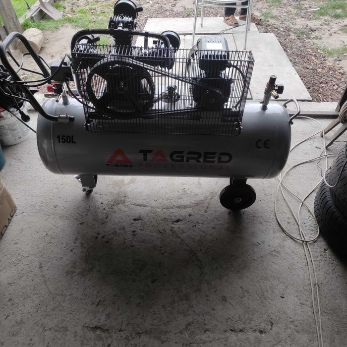 Kompresor 150 l zestaw do tynków natryskowych, wynajem